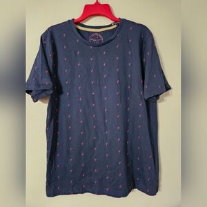 NWT! Denim And Flower Flamingo Shirt Large